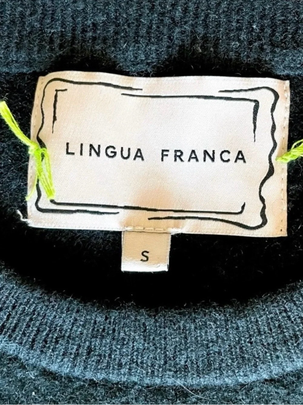 Lingua Franca “Madam President” Cashmere Sweater Black Small Limited Edition - Picture 5 of 6